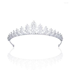 Haarspeldjes Zirconia Mooie Tiara Voor Bruids Kristal Prinses Tiara Diadeem Meisje Prom Party Hoofd Sieraden TR16286