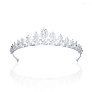 Haarclips Cubic Zirconia Pretty Tiara voor bruidskristallen prinses Tiaras Diadeem Girl Prom Party Head sieraden kronen vrouwen