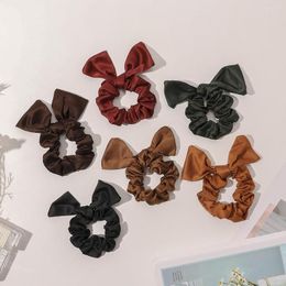 Pinces à cheveux mignon nœud papillon oreilles Satin élastique chouchou mode doux cravates accessoires pour enfants filles