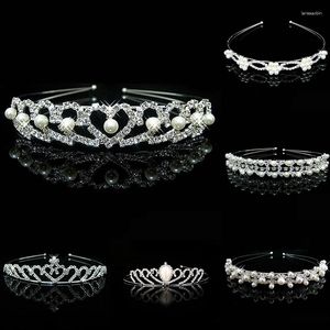 Pinces à cheveux mignon princesse cristal diadèmes et couronnes bandeau enfant filles amour mariée bal couronne accessoires de fête de mariage bijoux de mode