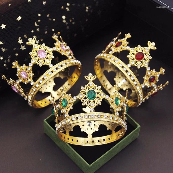 Clips de cabello tiaras pequeñas y coronas para niñas Prom cumpleaños pastel de cumpleaños adornos diademas accesorios de joyería de boda