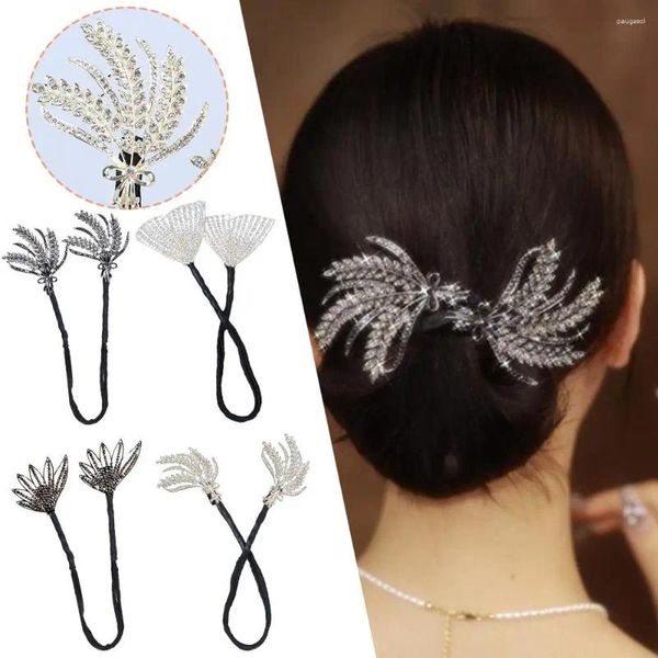 Pinzas para el cabello, accesorios diarios, horquilla con punta de trigo, fabricante de lujo, pinza rotatoria para moño, tocado, rizador giratorio P9F6