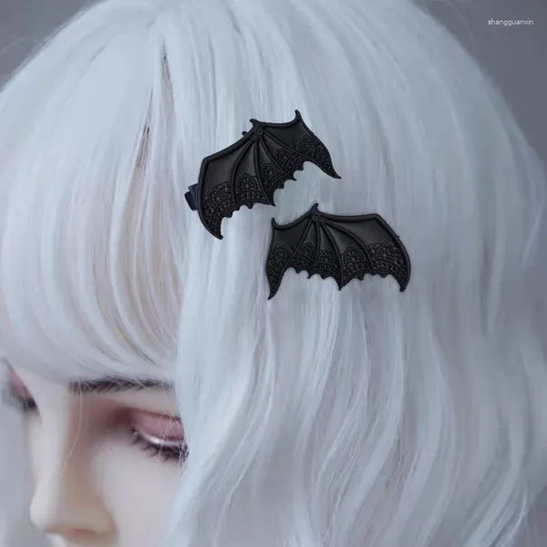 Pinzas para el pelo gótico oscuro Vintage vampiro demonio murciélago ala Clip tocado Punk gótico joyería de Halloween accesorios de Cosplay al por mayor