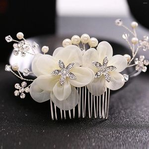 Clips de cheveux Combs décoratifs brillants en strass de papillon pour le mariage de mariée