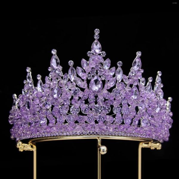 Diseño de pinzas para el cabello Tiaras hechas a mano coronas de cristal Tiara de boda corona de cuentas nupciales para mujeres