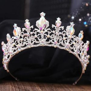 Haarclips Diezi Luxe Elegante AB Crystal Tiara Crown For Women Girls Wedding Fashion Prinses Dress Party Sieraden Accessoires