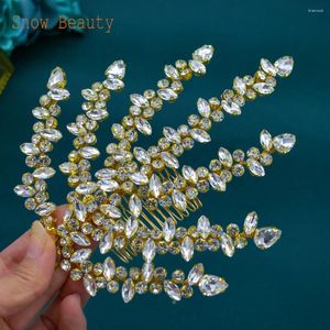 Pinzas para el cabello DZ031, accesorios de boda, peines de cristal para mujer, tocado de novia, joyería para fiesta, regalo de dama de honor, Tiara nupcial