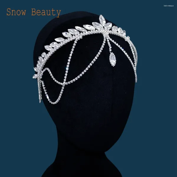 Clips de cheveux DZ051 Fashion mariée Tiara Crystal Wedding Head Bijoux Party Banquet Headswear Crown Tiaras Headpiece