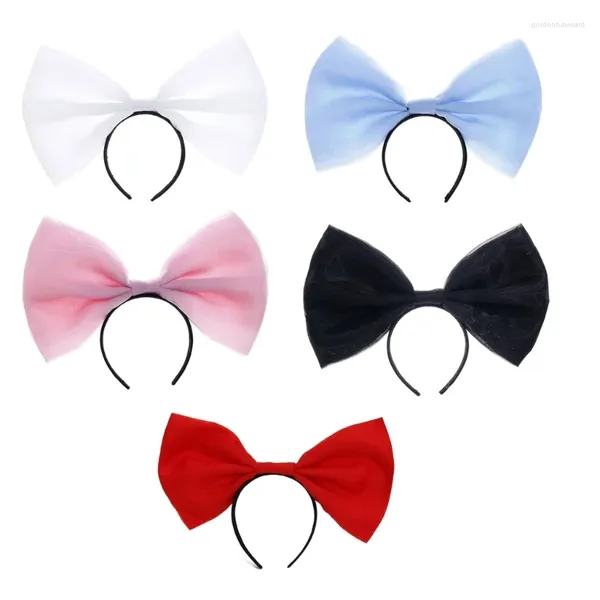 Clips de cheveux E0BF Elegant Bowknot Brand de coiffure délicate Decoration Hairpin Oversize Bow Knot Bandband Tands Wear pour les femmes et les filles