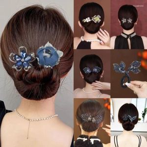 Haarspeldjes Elegante high-end bloemaccessoires voor vrouwen Ruglepels Krullende stokken Hoofddeksels Moeders Vintage sieraden Vakantiegeschenken