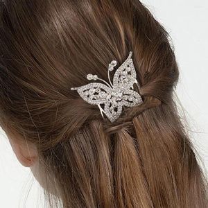 Pinces à cheveux élégantes, épingle à cheveux papillon de mariage, peigne à insérer, bijoux exquis, strass scintillants, accessoires pour casque