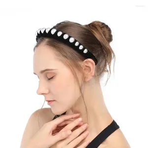 Pinces à cheveux ethniques Vintage pour femmes, bandeau tressé à la main, large cerceau en H, bijoux, grande Imitation de perles, goutte embellie