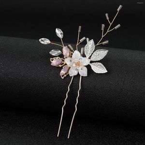 Pinces à cheveux en cristal exquis, épingles à cheveux en forme de U, bijoux de Style chinois, Barrettes de décoration pour femmes, accessoires de mariée en strass