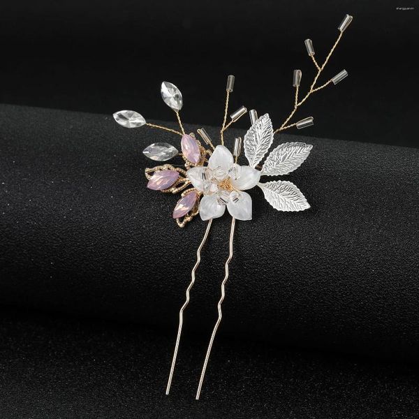 Pinces à cheveux en cristal exquis, épingles à cheveux en forme de U, bijoux de Style chinois, Barrettes de décoration pour femmes, accessoires de mariée en strass