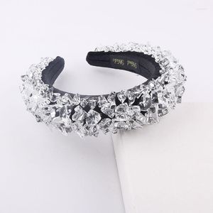 Pinces à cheveux Exquis Bandeau Mode Magnifique Cube Cristal Transparent Éponge Dames Accessoires De Bal 939