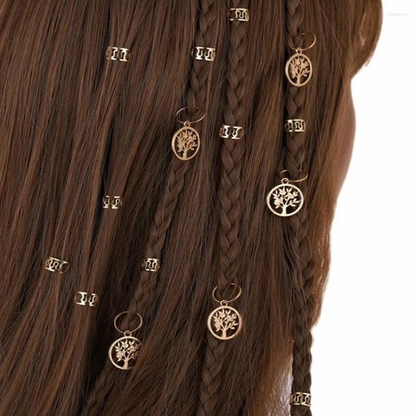 Pinzas para el cabello, joyería lujosa exquisita con trenzas huecas elegantes únicas, colgantes de hojas decorativas, accesorios trenzados africanos