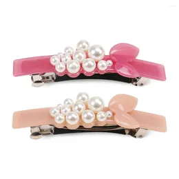 Haarclips mode een Franse stijlen clip Barrettes for Women Girls Pearl Acetaat Accessoire ornament sieraden Tiara Party Prom
