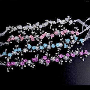 Pinzas para el cabello, diademas de flores a la moda, diademas de cristal con perlas para mujeres y niñas, cinta para la cabeza, accesorios de joyería para boda y novia