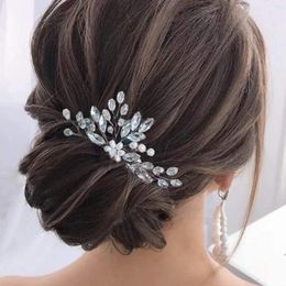 Clips de cabello moda horquilla de cristal clip de perla horquillas hechas a mano cuentas en forma de U tiaras nupciales joyas de boda de joyas de boda regalos