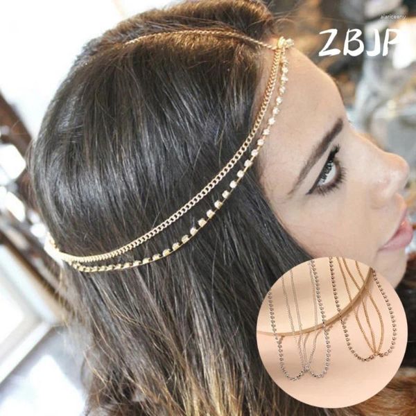 Pinzas para el cabello a la moda, tocado con cadena y borlas de Metal multicapa, tendencia de verano, joyería para diademas, Tiara para fiesta de miércoles de boda, regalos 2024