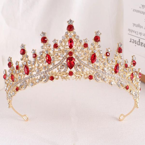 Pinzas para el cabello, Tiara de corona nupcial de cristal con diamantes de imitación a la moda, accesorios de boda, fiesta, vacaciones, cumpleaños, apto para niñas