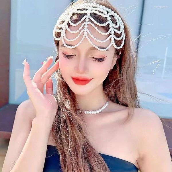 Pinzas para el cabello para mujer, diademas de perlas de imitación a la moda, accesorios de cuentas hechos a mano bohemios, joyería de boda, regalos de fiesta al por mayor