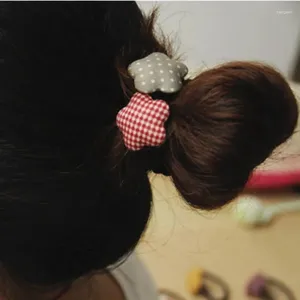 Pinzas para el cabello moda mujer cuerdas flores de ciruelo bandas elásticas niñas titular accesorios corbata gomas al por mayor