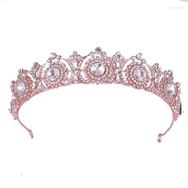 Pinzas para el cabello Moda para mujer Tiara de fiesta con corona de diamantes de imitación en forma de sol