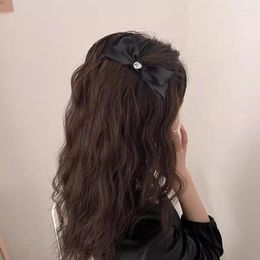 Pinces à cheveux à la mode en tissu noir, pince à nœud pour femmes, accessoires de bijoux de Banquet à bord mignon et minimaliste