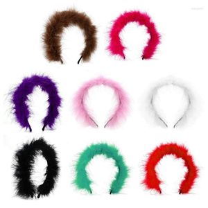 Haarspeldjes Veren Hoofdband Hoepel Voor Prom Bruids Bruiloft Accessoires Pluche Party Hoofddeksel Vintage Haarband Po Props BX0C