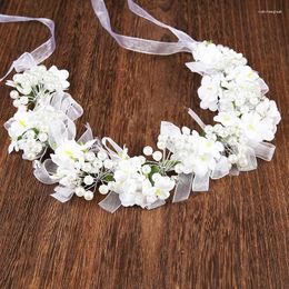 Pinces à cheveux ruban de perles florales bandeau avec accessoires de mariée de mariage bandeaux de tempérament couronne de fête de mariage guirlande bijoux