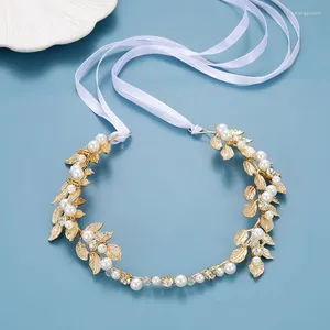 Pinces à cheveux Floralbride fait à la main Style baroque strass cristal perles fleur mariée diadème bandeau mariage femmes bijoux accessoires