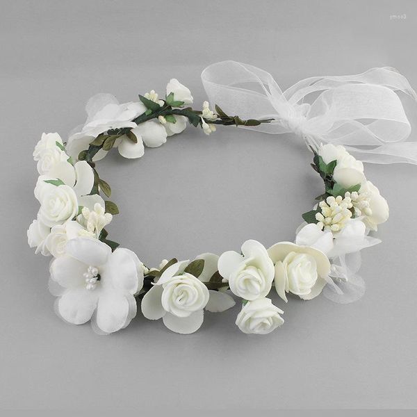 Pinces à cheveux Floralbride femmes couronne de fleurs artificielles coiffes couronne mariée mariage accessoires floraux bandeau vigne