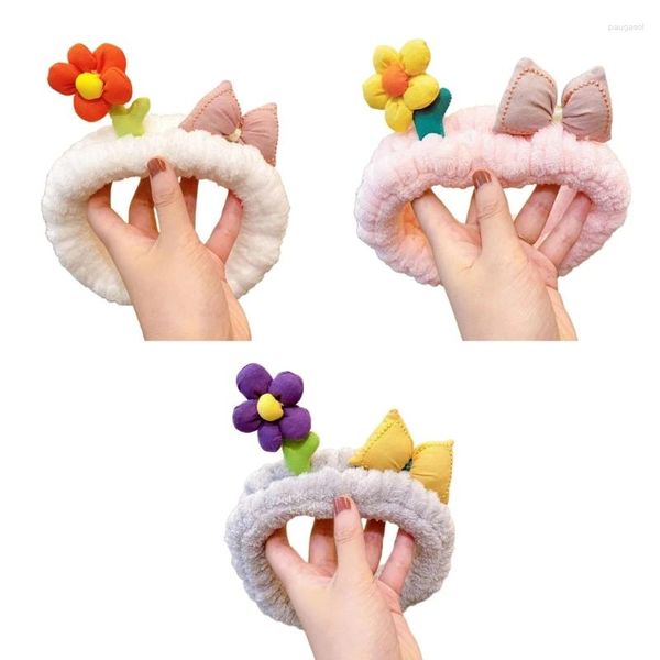 Clips de cheveux Fleur Bowknot Bandau de tête de visage Proty Face Wrape enveloppe pour les femmes fille