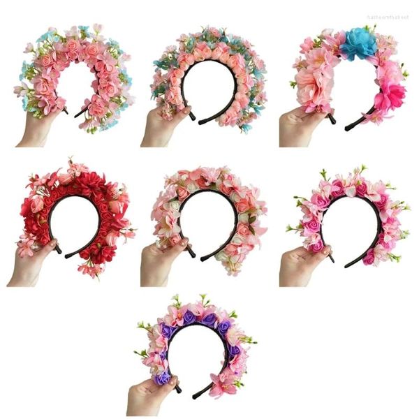 Clips de cheveux possèmes de cheveux en soie Beaucoup de casque Beau casque délicat Ornement de clip floral pour les fashionistas