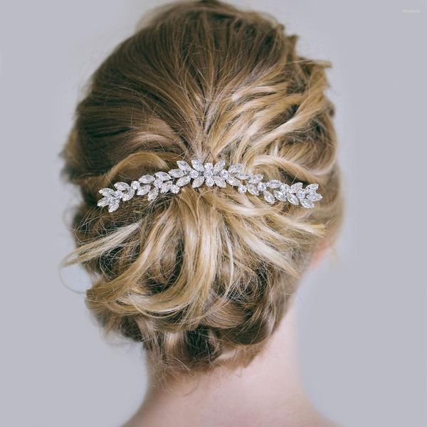 Pinces à cheveux fleur diadème Art déco petit mignon strass cristaux peigne de mariage accessoires de mariée demoiselles d'honneur femmes bijoux