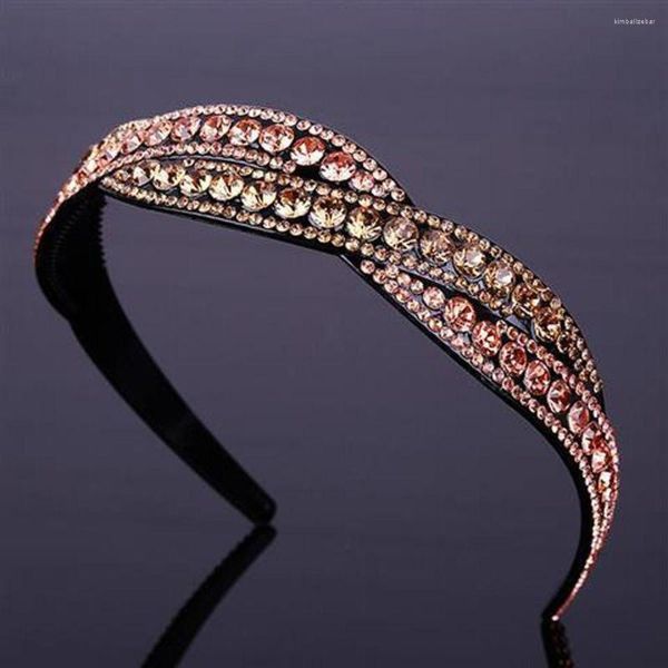 Pinces à cheveux pour femmes Shinny Hoop doux filles bandeau anti-dérapant strass denté bandeau Vintage femme accessoires