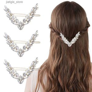 Clips de cheveux géométriques V Clips de cheveux en forme d'or etpine à cheveux Bride accessoires de cheveux aux femmes et à la coiffure de mariage pour femmes Y240329