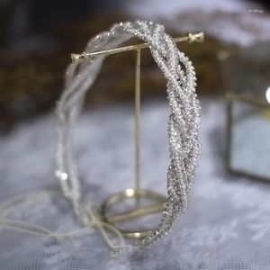 Pinces à cheveux pour filles, bandeaux doux à perles coréennes, bandeaux en cristal pour mariée, diadèmes de mariage, accessoire de fête