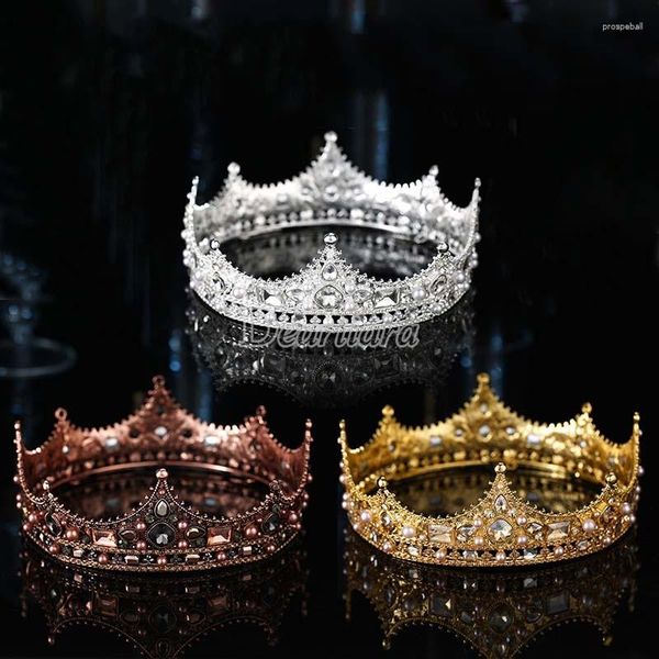Pinces à cheveux paillettes baroque grand cristal couronne florale diadèmes exquis mariée accessoires de mariage