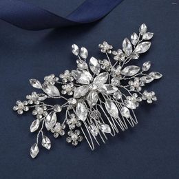 Haarspeldjes Glitter Strass Bloem Kammen Handgemaakte Bloemen Haarspelden Kant Voor Bruid Bruiloft Vrouwen Partij Sieraden Accessoires