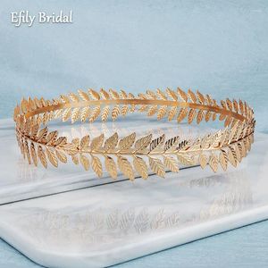 Haarspeldjes Goud Kleur Blad Kroon Bruiloft Accessoires Vrouwen Sieraden Bruids Hoofddeksels Tiara's En Kronen Bruid Hoofddeksel Bruidsmeisje Gift