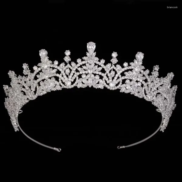 Pinces à cheveux HADIYANA cristal argent couleur or géométrique couronnes de mariée et diadèmes BC7035 bijoux cadeaux de fête accessoires de costumes