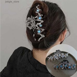 Pinces à cheveux Haimeikang femme épingles à cheveux irrégulières strass Style Punk métal griffes de cheveux Barrettes femmes accessoires de cheveux pinces à griffes Y240329