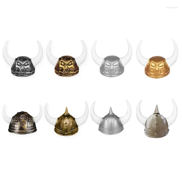 Pinzas para el pelo, gorro vikingo de Halloween con cuerno, accesorios para fiesta de Cosplay, tocado de juego escolar