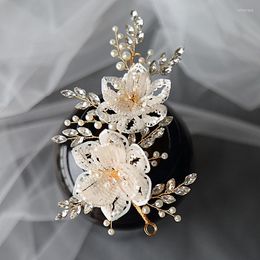Haarclips Handgemaakte bruids tiara vorm Mooie kralen bloem trouwjurk accessoires Clockwork Super Fairy
