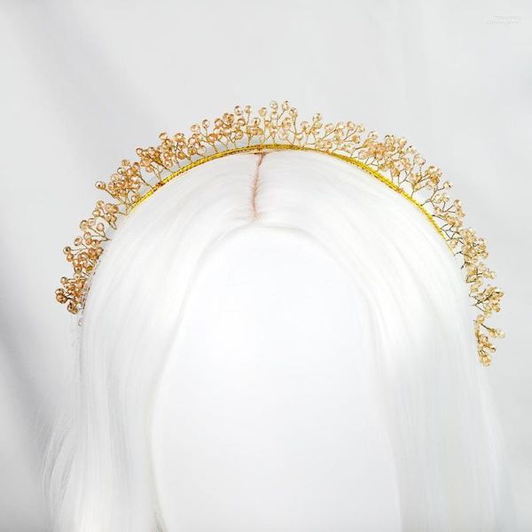 Pinzas para el cabello hechas a mano cuentas de cristal Tiaras diadema de hadas joyería de boda Pixie