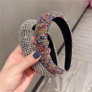 Haarclips Handgemaakte Volledige Diamante Gewatteerde Barokke Hoofdbanden Luxe Kristallen Haarbanden Voor Vrouwen Strass Tiara Bling Accessoires Bulk