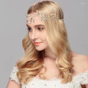 Pinces à cheveux faites à la main de haute qualité, couronne de perles en cristal, bijoux de coiffure de mariage, accessoires de mariée, chaîne de tête