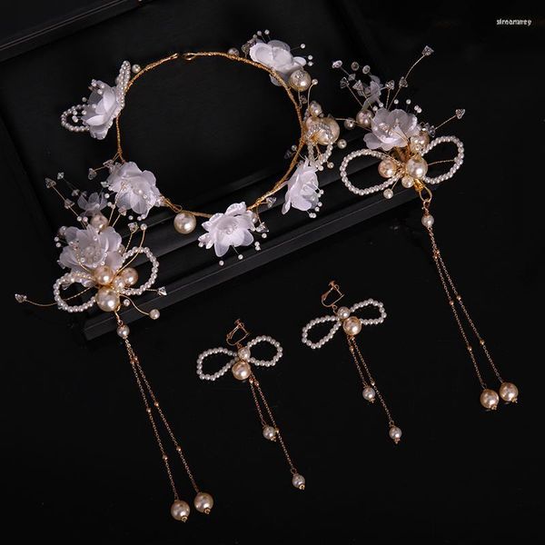 Pinces à cheveux faites à la main de luxe accessoires de mariage de bal bijoux coiffure de fleur de mariée perles perles coiffes pour les mariées